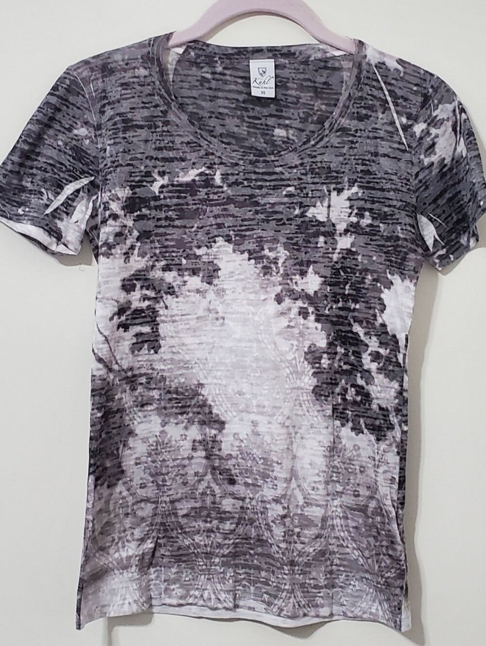 Kuhl Taupe Cream Burnout Short Sleeve T-Shirt Womens XS